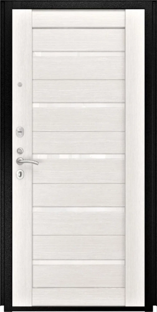 Входная дверь ДвериПРО Rosna СБ-1 (лак. белое, 16мм, беленый дуб) DPRO197038 внутренняя сторона