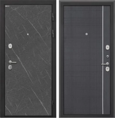 Дверь Интекрон Сицилия Remix (фурнитура хром) Гранит лава