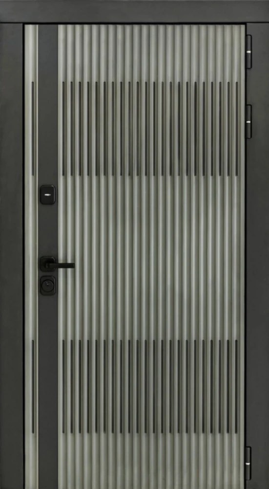 Входная дверь ДвериПРО Элфи Гладкая Белый матовый DPRO227909 внешняя сторона