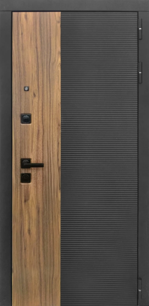 Входная дверь ДвериПРО Модель Л-46 ПВХ 10мм Астрод веллуто гриджио DPRO228246 внешняя сторона